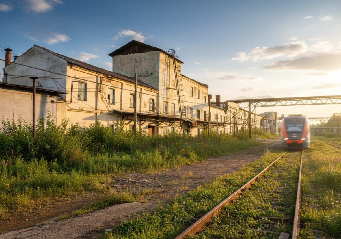Участок с готовыми постройками