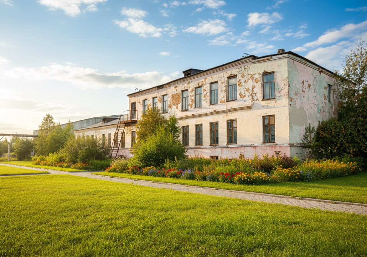 Участок с готовыми постройками